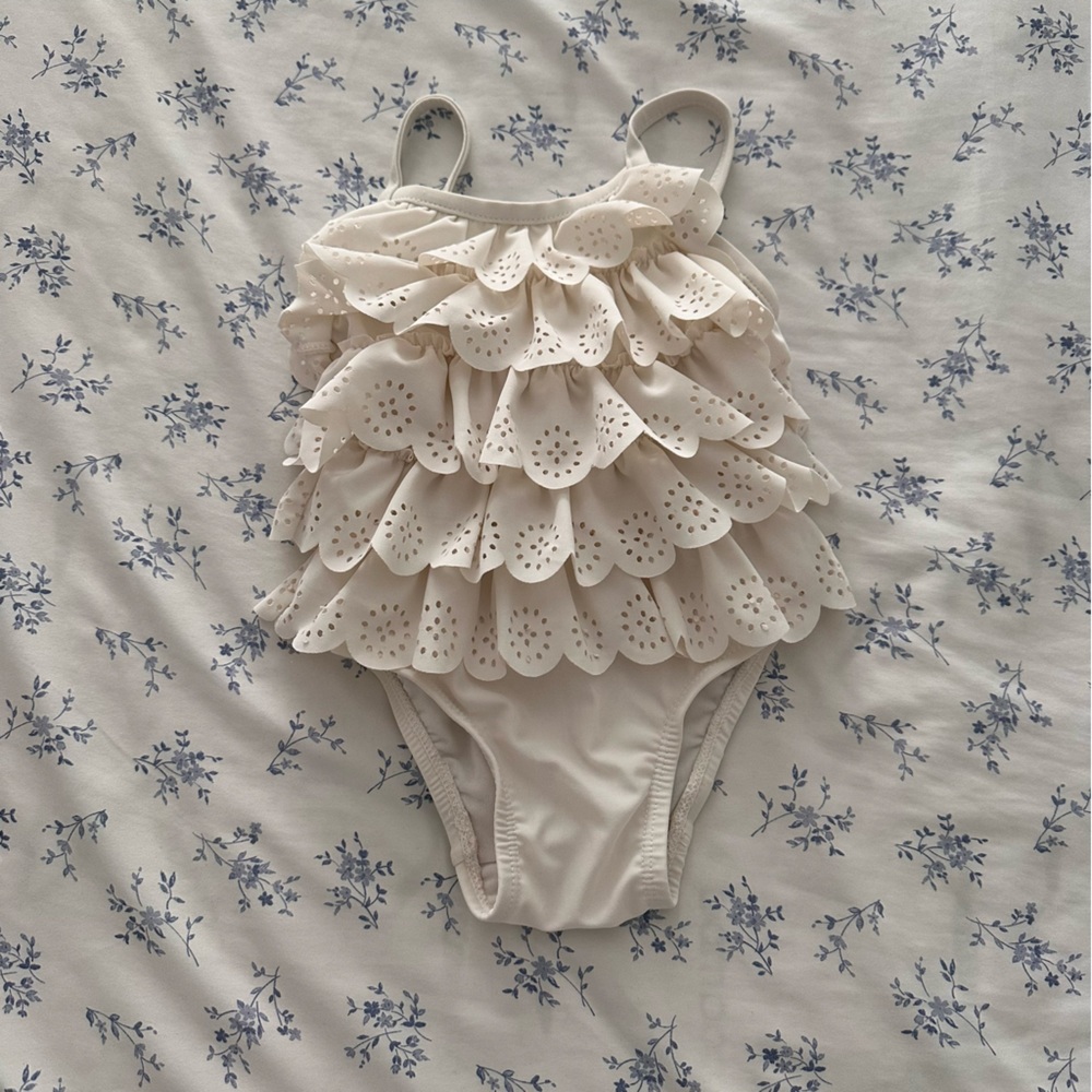 NWOT Baby Gap Ruffled Eyelet Swimsuit